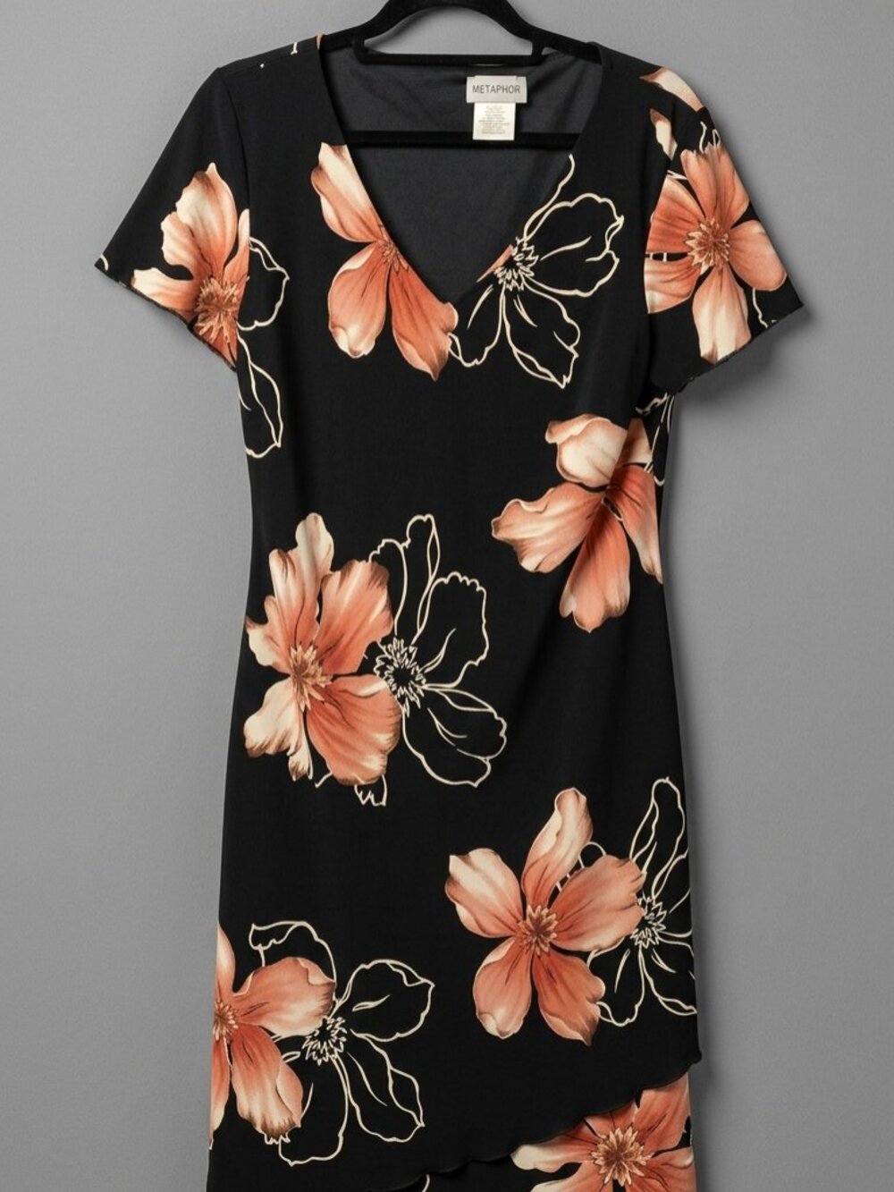 Metaphor black floral dress